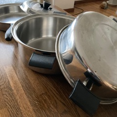 ステンレス製大鍋&フライパンの画像