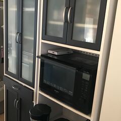 食器棚 ウッド ２つで1組　H182×D29×W58㎝ 中古の画像