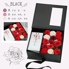 ソープフラワー ボックス 花束 ギフト 薔薇 カーネーション フラワーギフトの画像