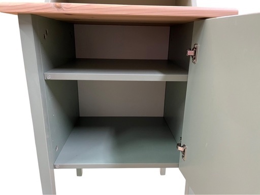 NO.2023 IKEA OLDERDALEN IKEA サイドテーブル オルデンダーレン グレーグリーン 家具 テーブル 棚 中古