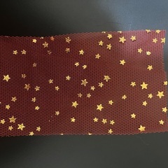 チュールリボン 赤 星 ハンドメイドの画像