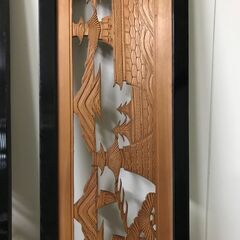 欄間　らんま　建具　彫刻　２枚セット　昭和の画像