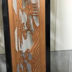 欄間　らんま　建具　彫刻　２枚セット　昭和の画像