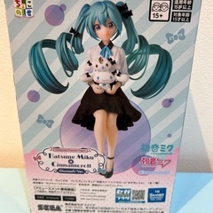 🍦新品未開封🍦初音ミク×シナモロール　プレミアムフィギュア　おすましver.の画像
