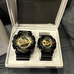 G-SHOCK BABY-G ペアウォッチ ブラック＆ゴールド　箱ありの画像