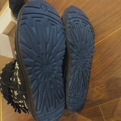 UGG & JIMMY CHOO ムートンブーツ 黒 星型スタッズ 24.0の画像