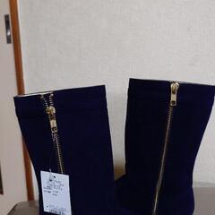 未使用19cmネイビーキッズブーツの画像
