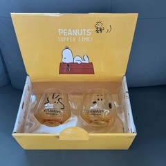 スヌーピー　カラーボトムグラスセット