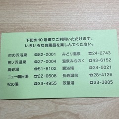 【決定しました！キャンセルしだいご連絡】温泉無料券5枚の画像