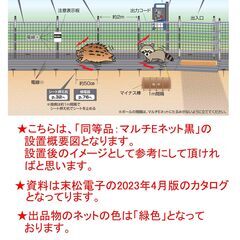 ★マルチEネット50m緑★約46%0FF★電気柵(電柵)★小城市★高さ約55cm★猪、狸、ｲﾀﾁ、ﾃﾝなどの小動物策等へ㊲の画像