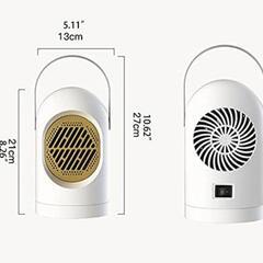 新品 ミニ電気ヒーター暖かい冬低電力ポータブルバスルーム高速暖房ファンヒーター低ノイズ小型熱風ファン過熱保護の画像