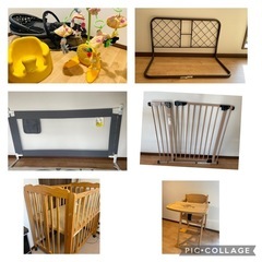 【ベビー用品8点ままとめて】バウンサー、メリー、バンボ、ベッドガ...
