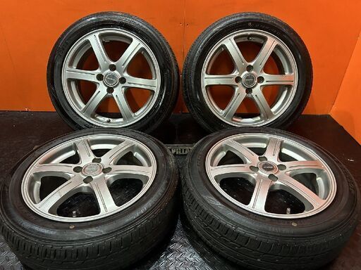 【DUNLOP EC202 175/60R16】夏タイヤ【BS BALMINUM 16インチ 6J4HPCD100+42】20年製 バリ溝 ラクティス等　(VTN170)