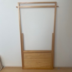 木製ハンガーラック　縦150横83奥行40　の画像