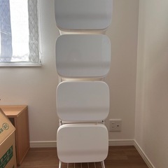 RISUスタンドダストボックス4Pホワイト  ゴミ箱　の画像