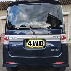 【決まりました】タントカスタムＸ 4WD／ナビ／エンジンスターター／車検付きの画像