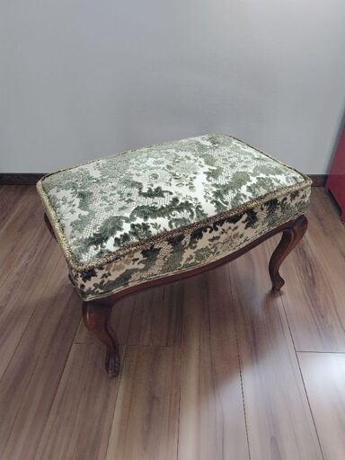 カリモク　オットマン　中古　アンティーク家具