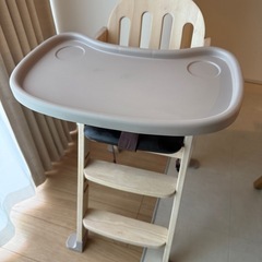KATOJI 木製ハイチェア Easy-sit（ホワイトウォッシュ）