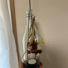 ドライフラワー付き　キャンドルホルダーの画像