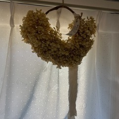 ハンドメイド　アナベル　リースの画像