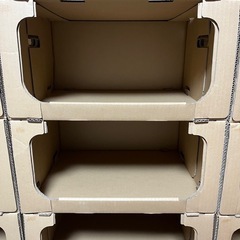 【大阪市北区】アスクル　レンゴー スタッキング収納箱 ダンボール 大　の画像