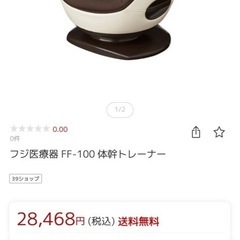 美品★体幹トレーナー　FF-100 フジ医療器 フィットネス機器★腹筋効果 姿勢の画像