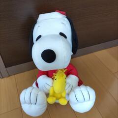 スヌーピー  サンタぬいぐるみの画像