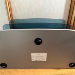 強化ガラステーブル　テレビスタンド　頑丈/2段/キャスター付きの画像