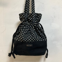 ポルカドットトートバッグの画像