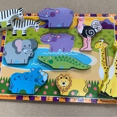 お譲り先決定　
木製　アニマルパズルの画像