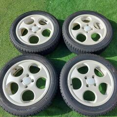 🆕ヨコハマタイヤ製165/60R15スタッドレスタイヤ&アルミホ...