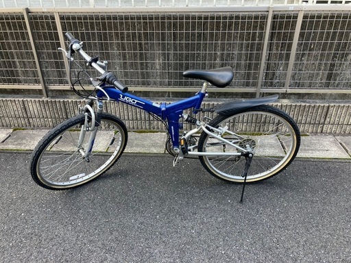 UGO 片山右京プロデュース　26インチ　3×6段変速　折りたたみ　フルサスペンション　Ｖブレーキ　ブルー