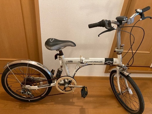 【中古品】CHEVY シボレー 折り畳み自転車 16インチ ホワイト