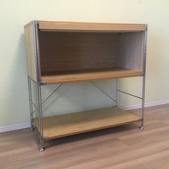 【無印良品】ステンレスユニットシェルフ　オーク材棚セット