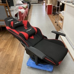 S774 ⭐ GALAXHERO ゲーミングチェア（座椅子タイプ）背もたれ調節機能 幅66.5cm USEDの画像