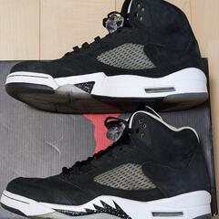 【美品】NIKE AIR JORDAN5 RETRO OREO 28cm 136027-035 ナイキ エアジョーダン5 レトロ オレオ スニーカーの画像