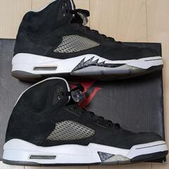 【美品】NIKE AIR JORDAN5 RETRO OREO 28cm 136027-035 ナイキ エアジョーダン5 レトロ オレオ スニーカーの画像