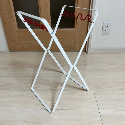 山崎実業 レジ袋スタンド レッド 約W26×D31×H50cm