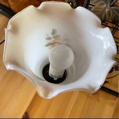 アンティーク アイアンミラー ライト付きの画像