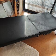 【値下げ】アイリスオーヤマ 折りたたみ シングル ベッド 低反発...