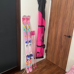 スキー板　ストック　スキーケース　セットの画像