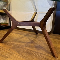 【未使用保管品】引取限定 アモール ガラステーブル リビングテーブル 80cm テーブル 家具の画像