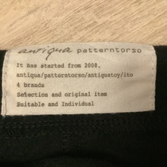 Antiqua patterntorso ドルマントップス　黒　M アンティカ　美品　ドルマンスリーブの画像
