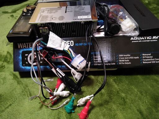 Aquatic AV 防水オーディオ AQ-MP-5UBT-S　バイク　船舶　Bluetooth