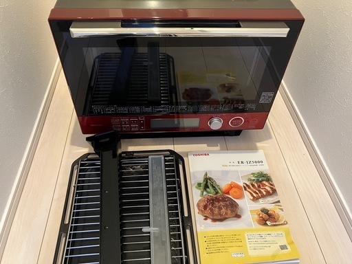 東芝 過熱水蒸気オーブンレンジ　石窯ドーム 30L グランレッド ER-JZ5000(R)