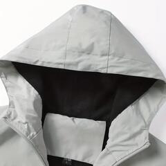 新品、未使用 XL カラーブロックフード付きパンチジャケット、カジュアル防水防風ジャケット、フリース暖かいフード付きスキーコート、レディースアウトドアウェアの画像