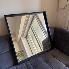 IKEA ミラー65×65 NISSEDAL ブラック