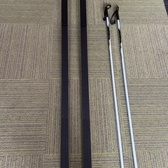 クロスカントリースキー　ストック付の画像
