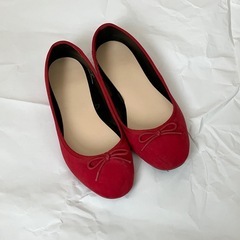 【12/7まで】バレエシューズ　ベロアパンプス　フラットシューズ...