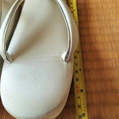未使用　草履　白   23.5cmぐらい  着物   冠婚葬祭の画像